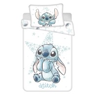 JERRY FABRICS Pamučna dječja posteljina za dječji krevetić 100x135 cm Lilo and Stitch "White Star" bijela
